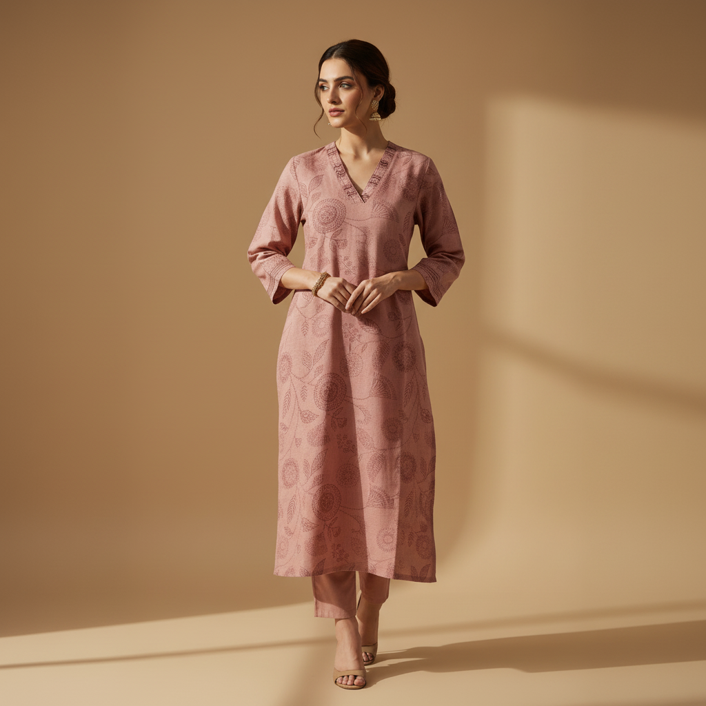KUBERAN DUSTY ROSE KURTHI