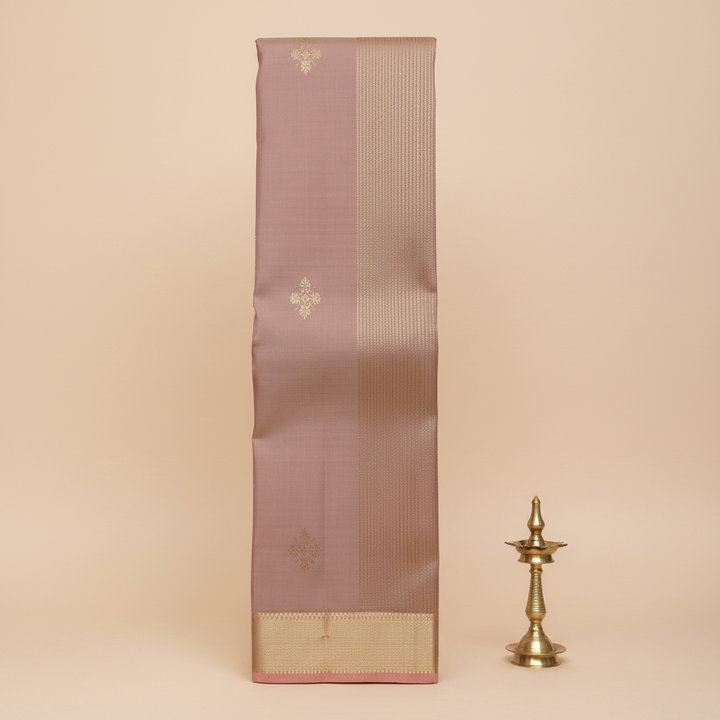 KUBERAN PEACH PURE KANCHIPURAM SILK SAREE