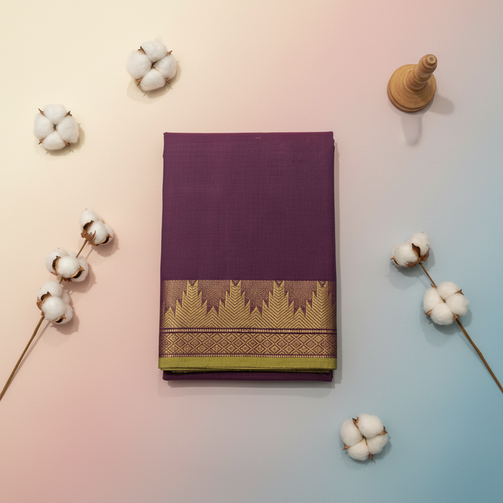 KUBERAN PURPLE COTTON SAREE