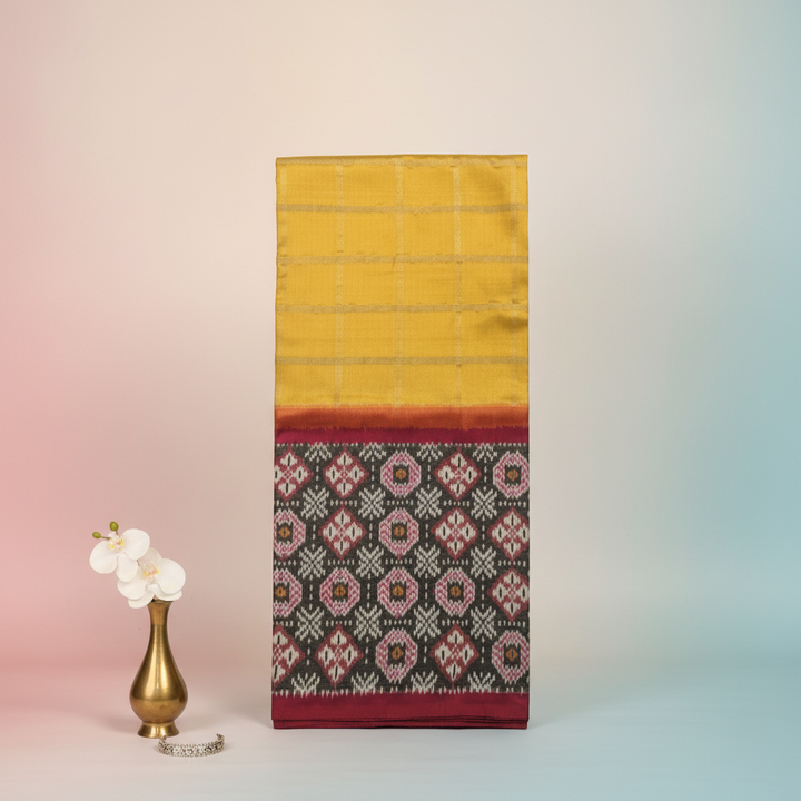 KUBERAN YELLOW POCHAMPALLY SILK SAREE