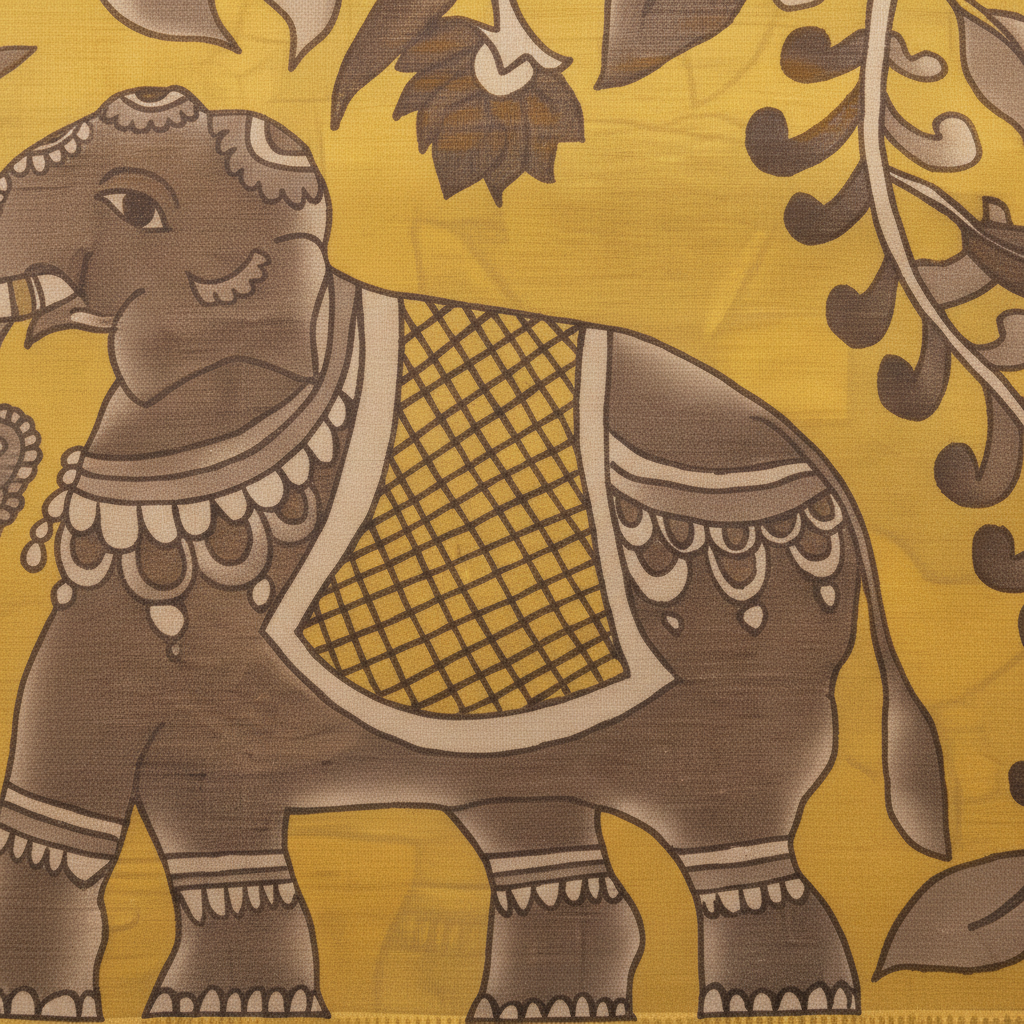 KUBERAN YELLOW TISSUE MYSORE SILK CREPE SAREE