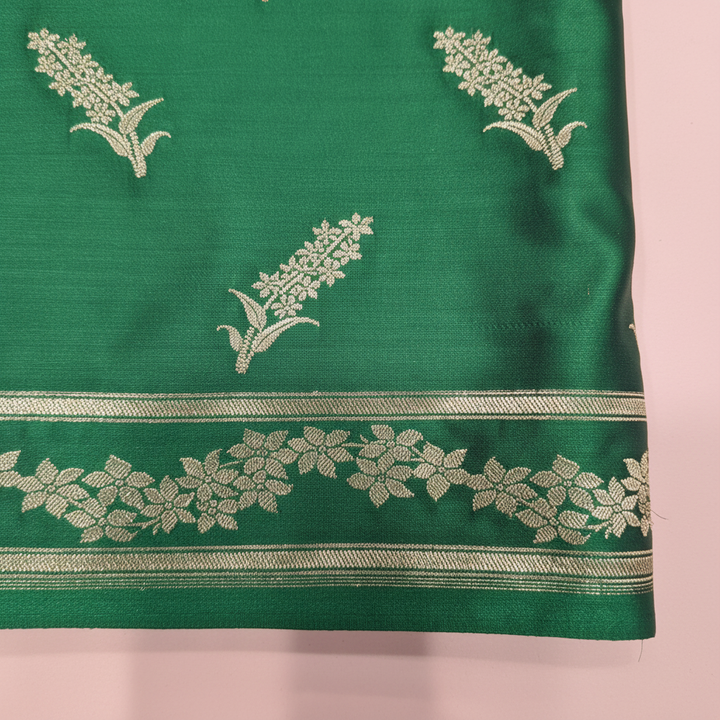 KUBERAN GREEN MASHRU BANARASI SILK SAREE