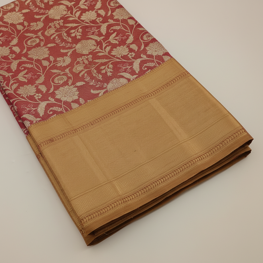 KUBERAN Rose Kanchipuram Silk Saree