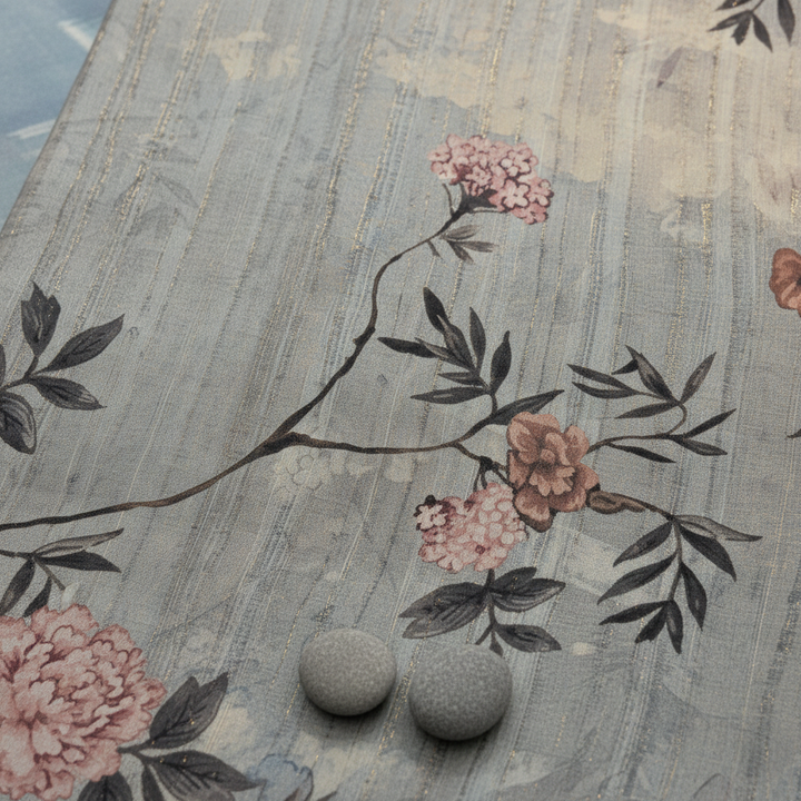 KUBERAN SILVER GREY SEMI TUSSAR SILK SAREE