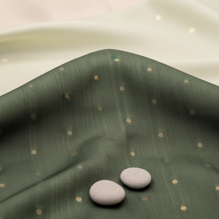 KUBERAN TEAL GREEN SEMI TUSSAR SILK SAREE