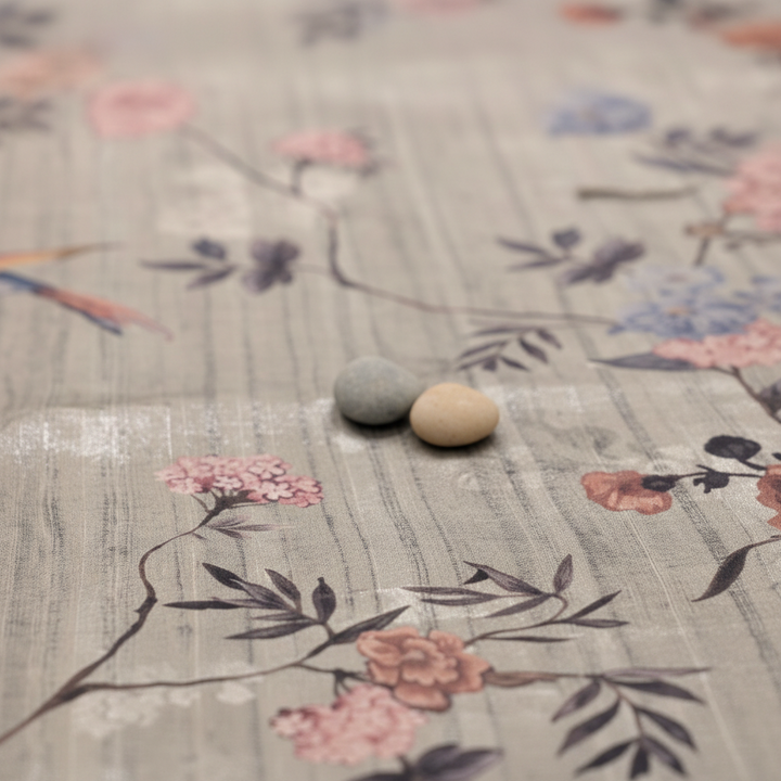 KUBERAN ELEPHANT GREY SEMI TUSSAR SILK SAREE