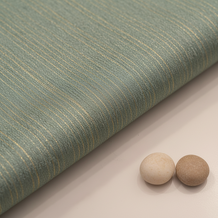 KUBERAN SAGE GREEN LINEN COTTON SAREE