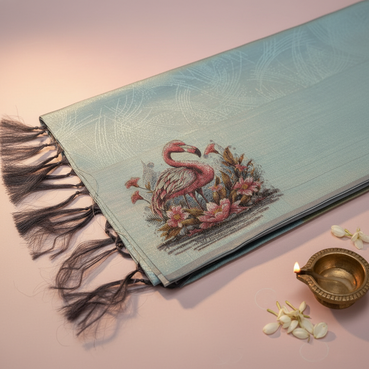 Flamingo Embroidered Saree 2000x2000