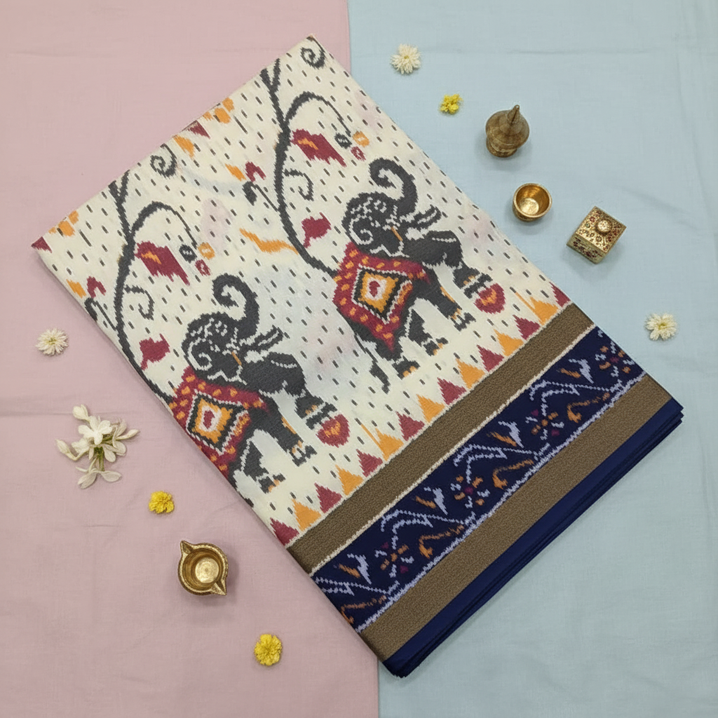 Flat lay saree product image