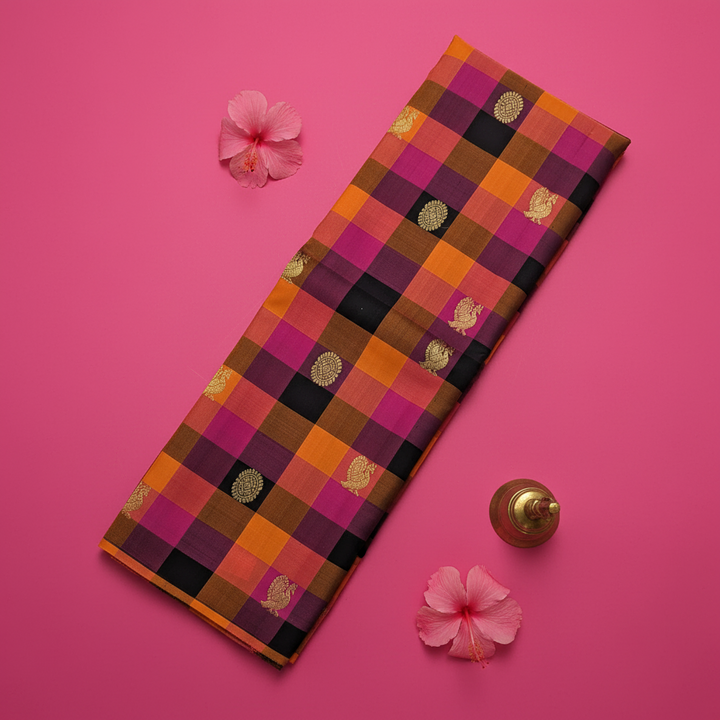 Kuberan Vibrant Multi-Colour Kanchipuram Silk Saree