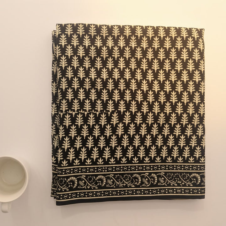 Kuberan Black Leaf Sprig Fancy Saree