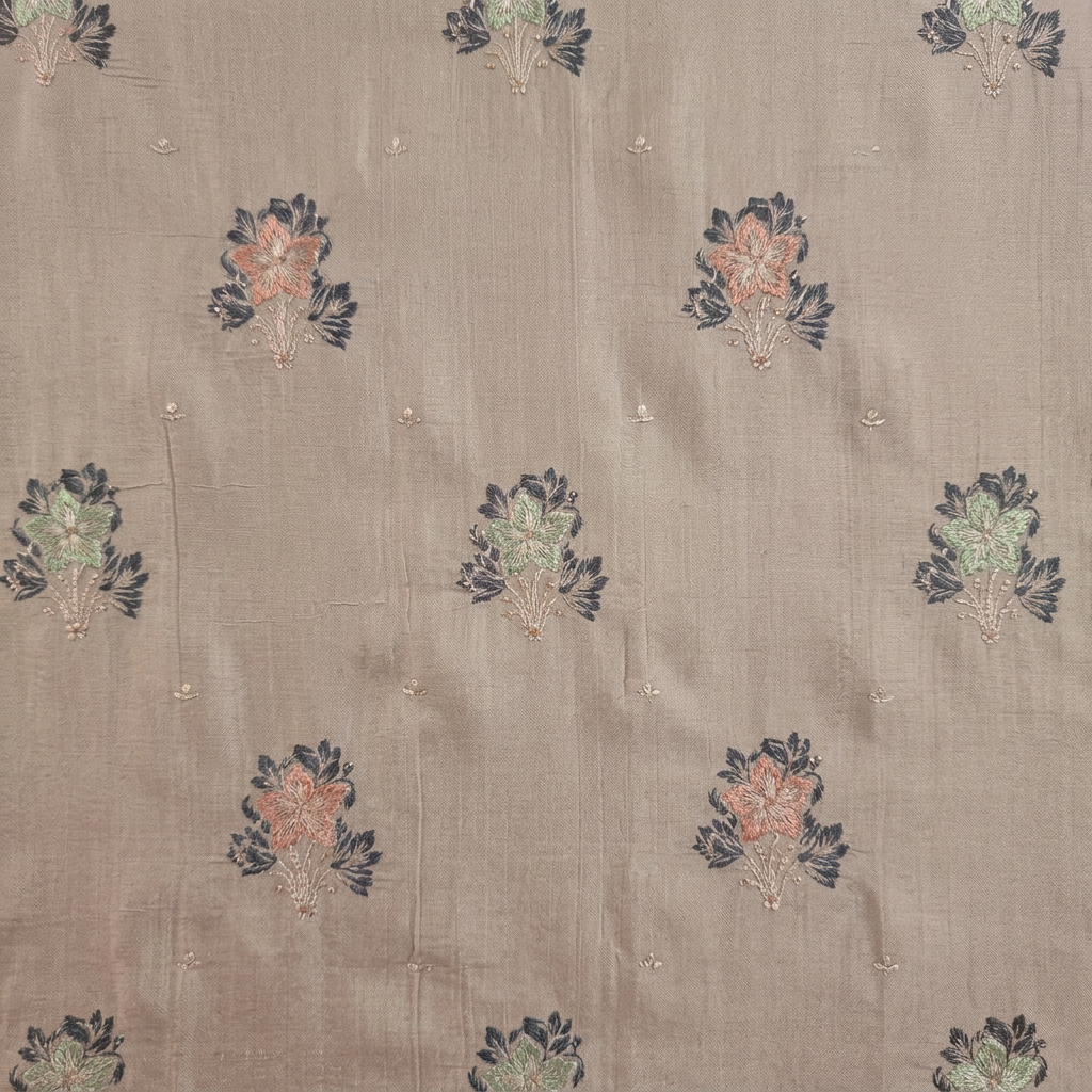 KUBERAN GREY RAW SILK SAREE