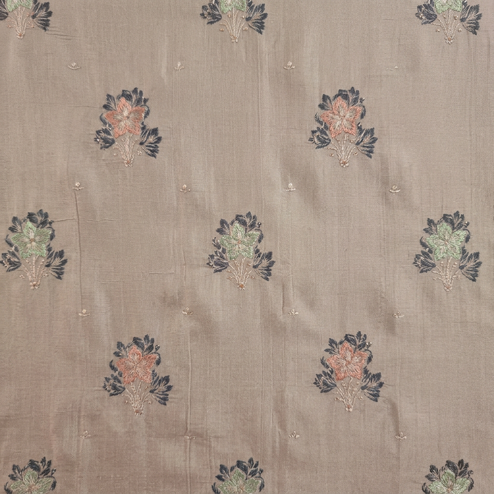 KUBERAN GREY RAW SILK SAREE