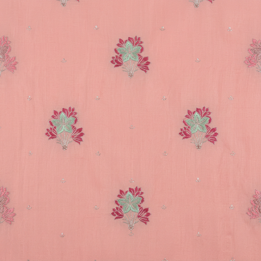 KUBERAN PINK RAW SILK SAREE
