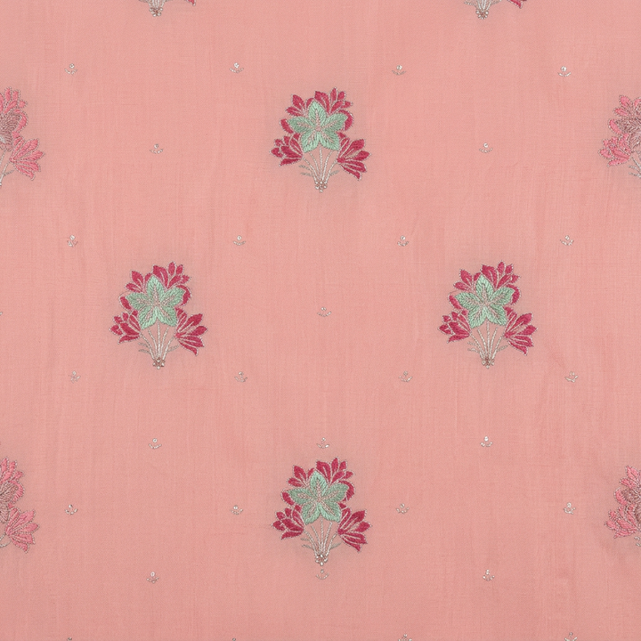 KUBERAN PINK RAW SILK SAREE
