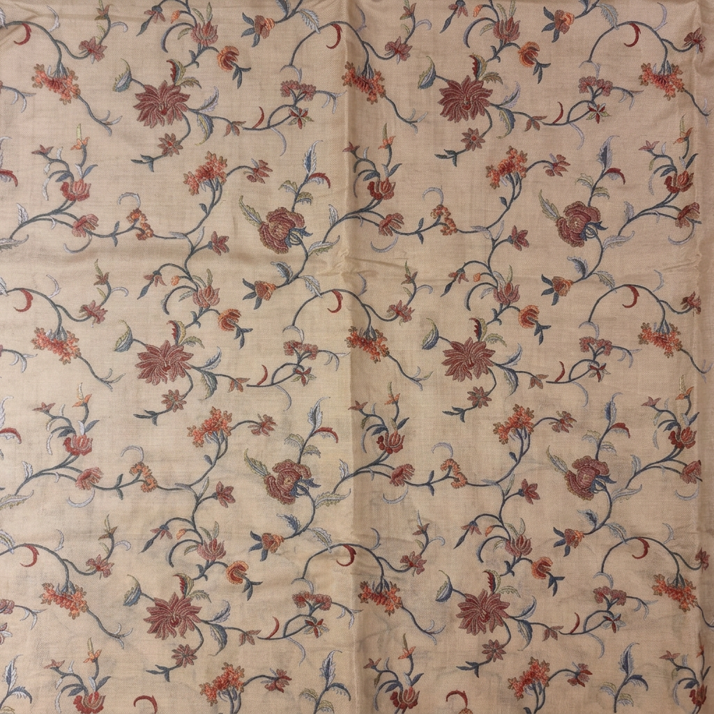 Kuberan Ivory Cream Floral Pure Banarasi Silk Saree