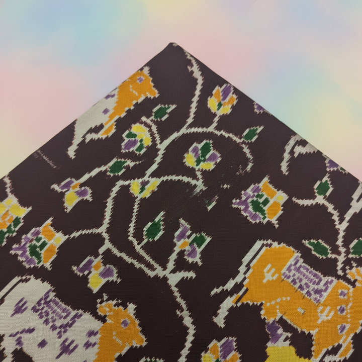 KUBERAN BROWN POCHAMPALLY SILK SAREE