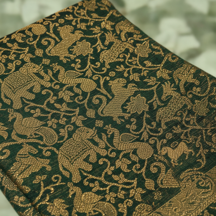 KUBERAN GREEN COTTON SAREE