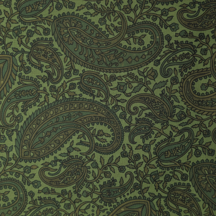 KUBERAN DARK GREEN PURE SILK PRINTED SAREE