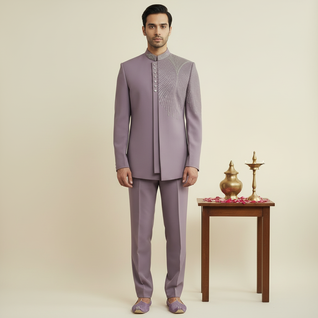 Kuberan Mauve 3 Pcs Suit