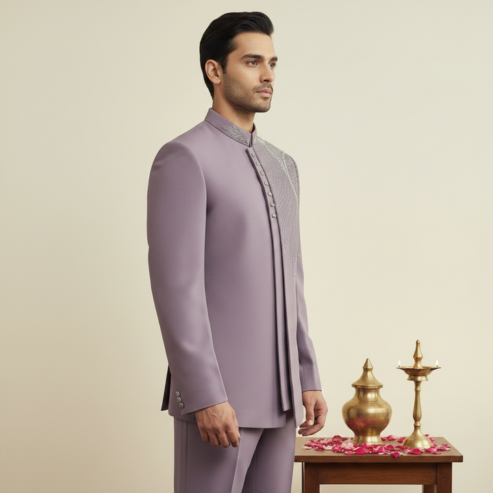 Kuberan Mauve 3 Pcs Suit