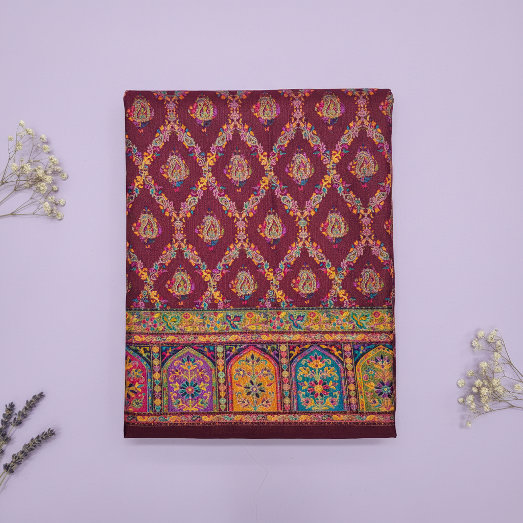 KUBERAN PURPLE PASHMINA FANCY SAREE