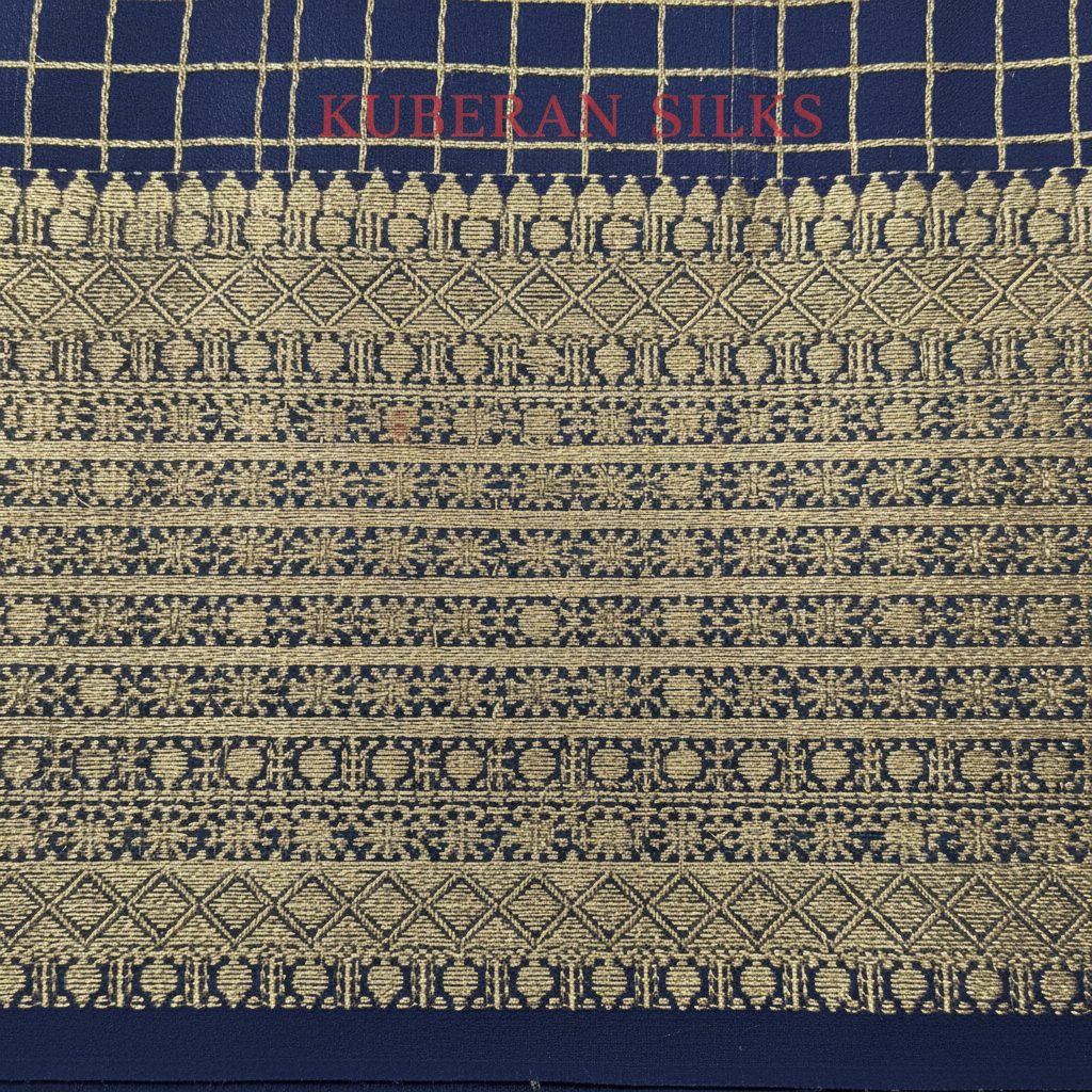 Kuberan Navy Blue Mysore Silk Saree