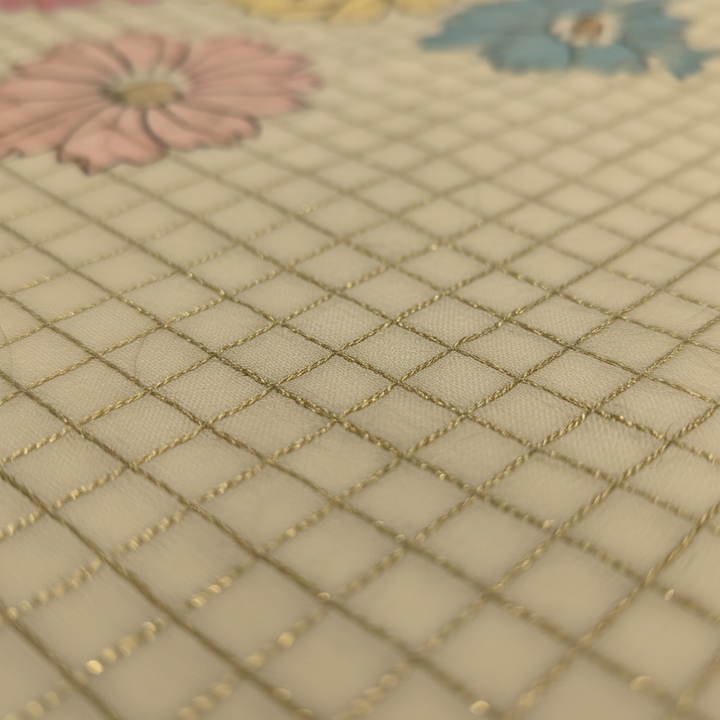 KUBERAN BEIGE KALAMKARI PURE SILK DHOTI
