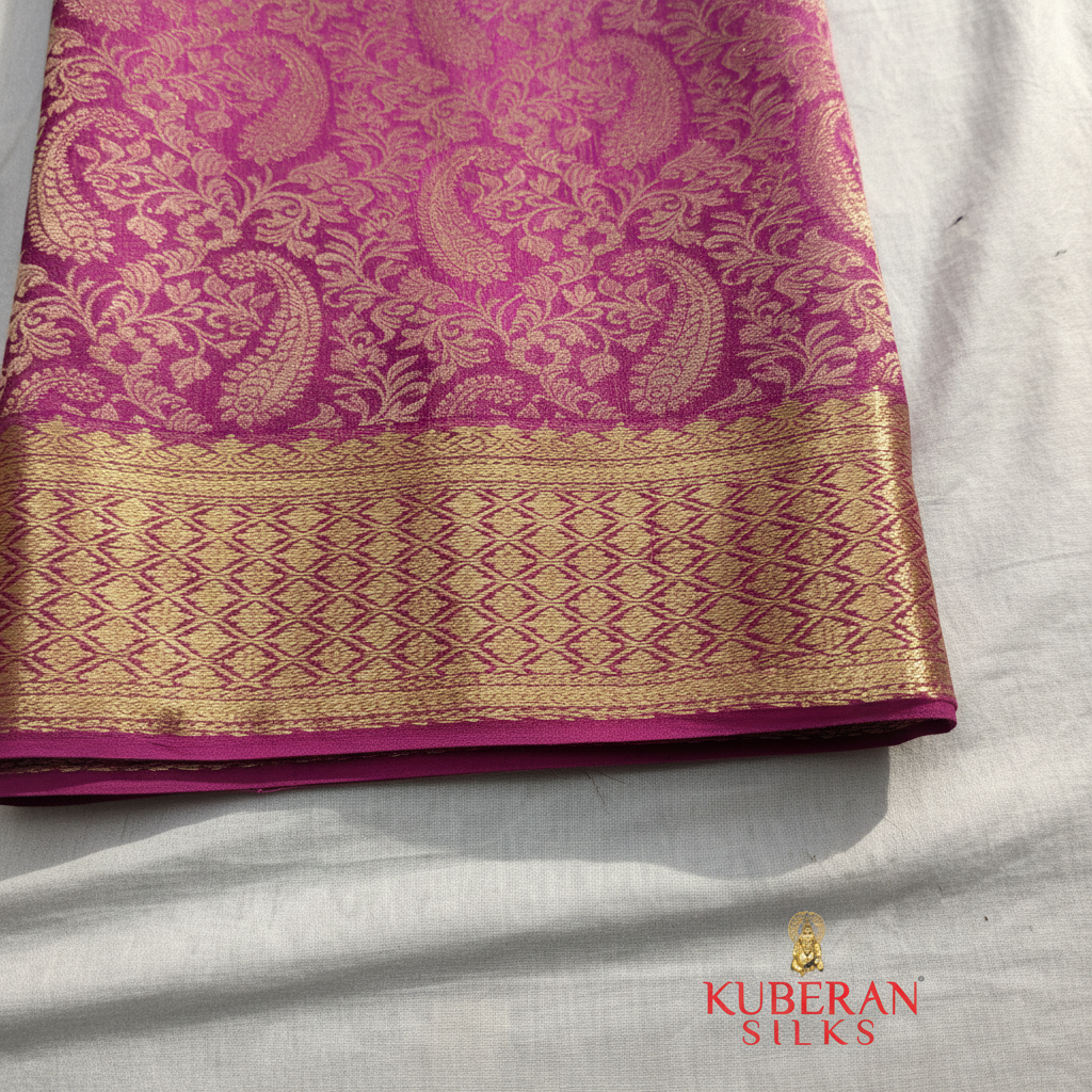 Kuberan Magenta Mysore Silk Saree