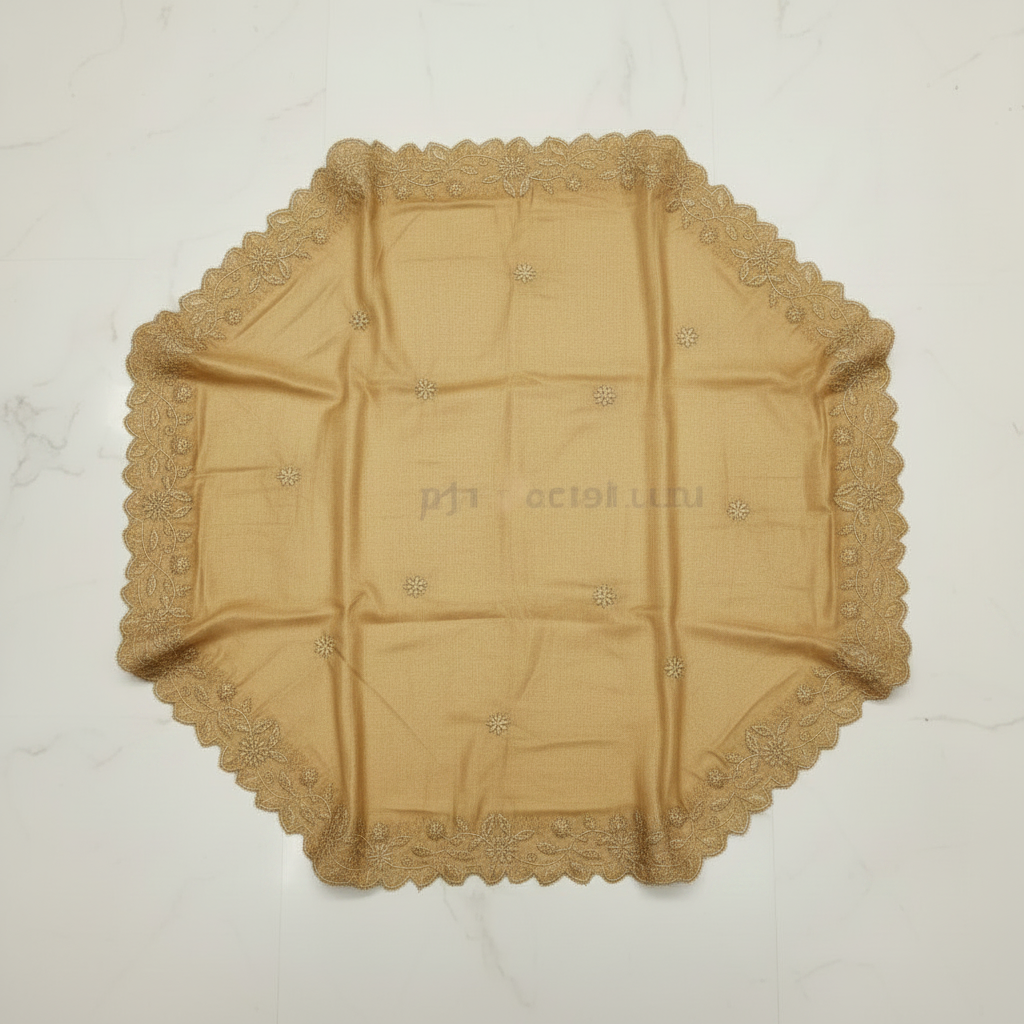 Kuberan Net Dupatta with Gold Embroidery
