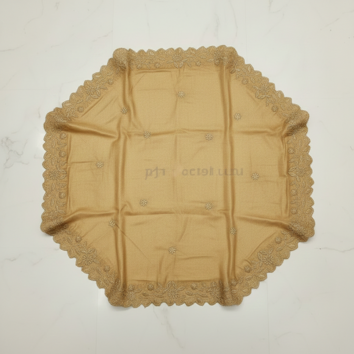 Kuberan Net Dupatta with Gold Embroidery
