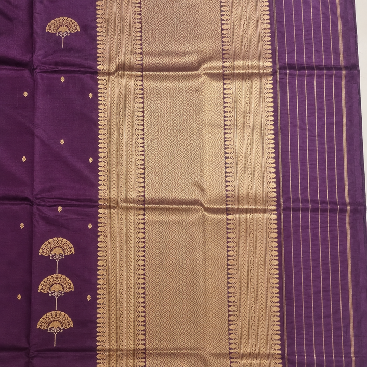 KUBERAN PURPLE PURE BANARASI SAREE