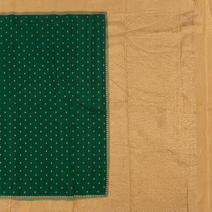 Kuberan Green and Gold Khaddi Georgette Saree
