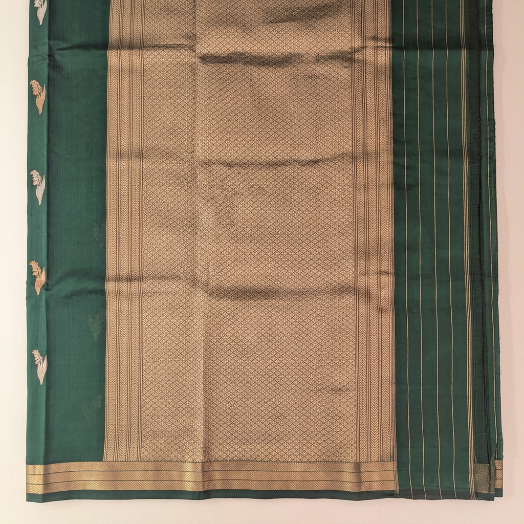 Kuberan Green Pure Banarasi Silk Saree