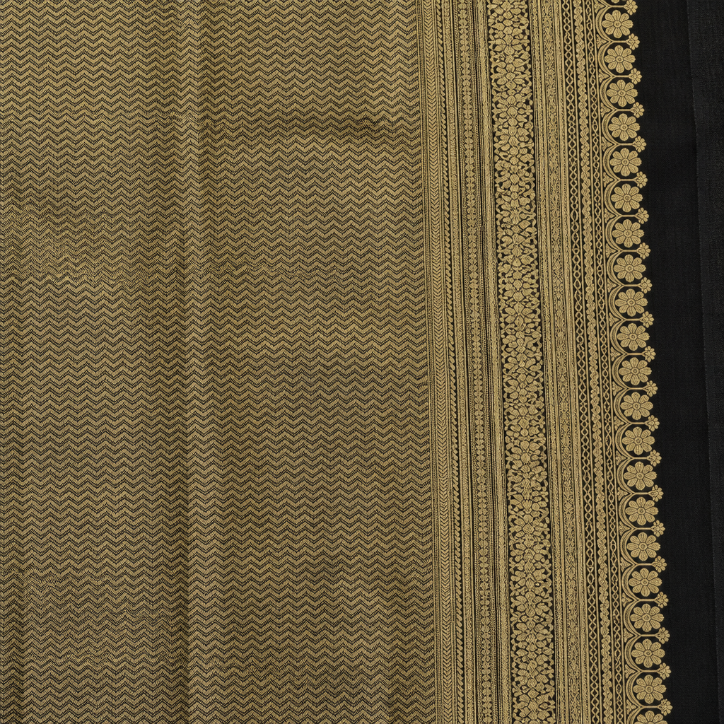 KUBERAN BLACK PURE SILK SAREE