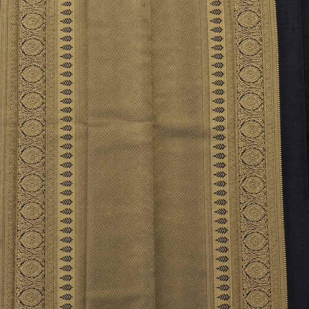 KUBERAN BLACK PURE SILK SAREE