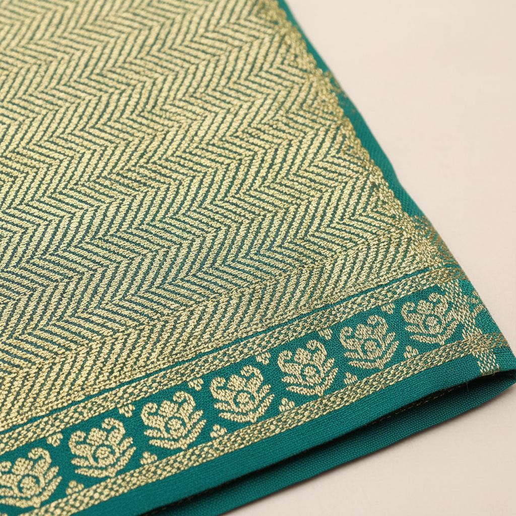 KUBERAN BLUE PRINTED SAREE