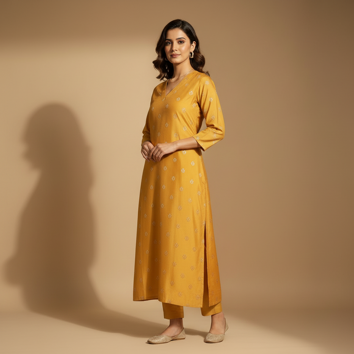 KUBERAN GOLDEN YELLOW KURTHI