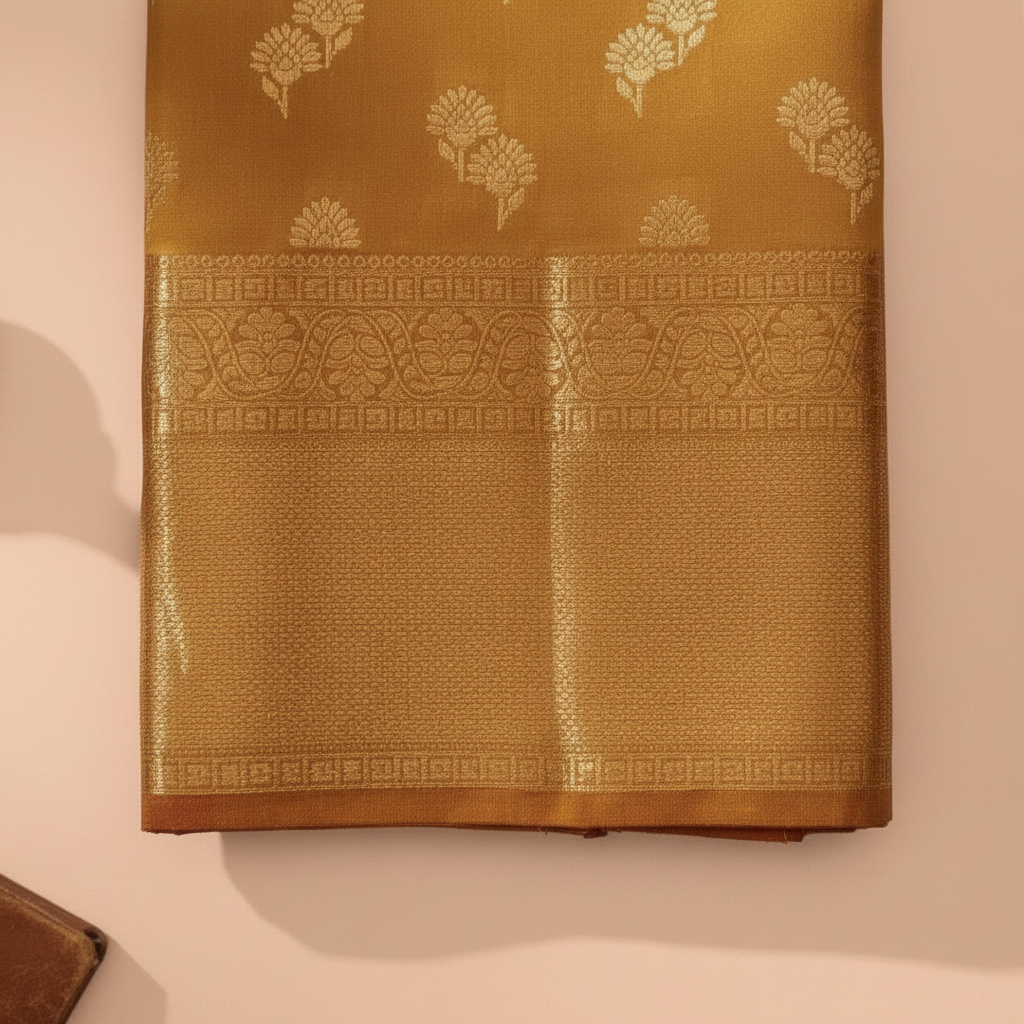 Golden Saree Border Close-up