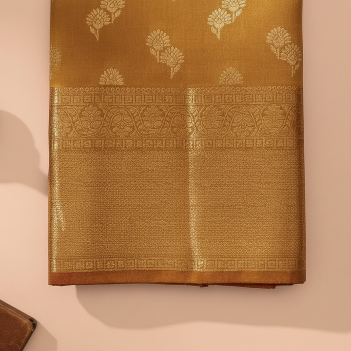 Golden Saree Border Close-up