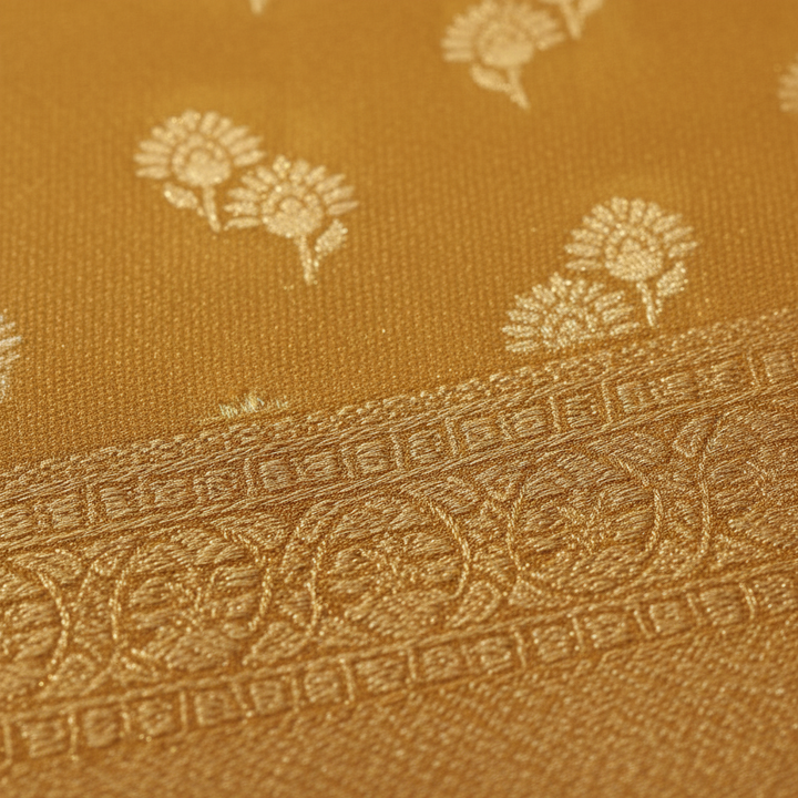 Golden Silk Fabric Texture