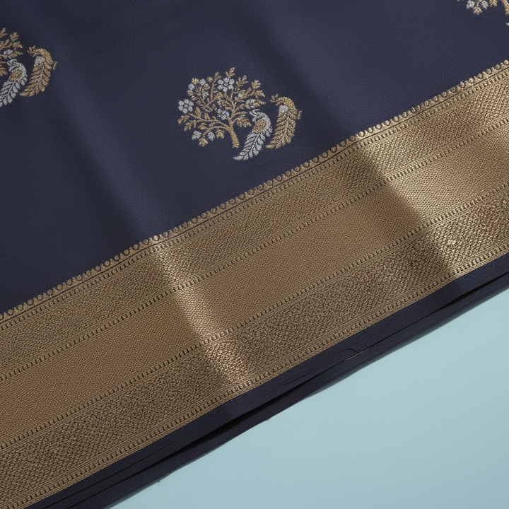 Golden Zari Border Close-up