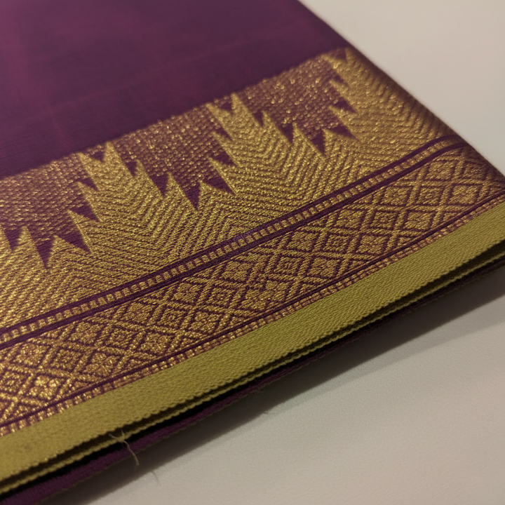 KUBERAN PURPLE COTTON SAREE
