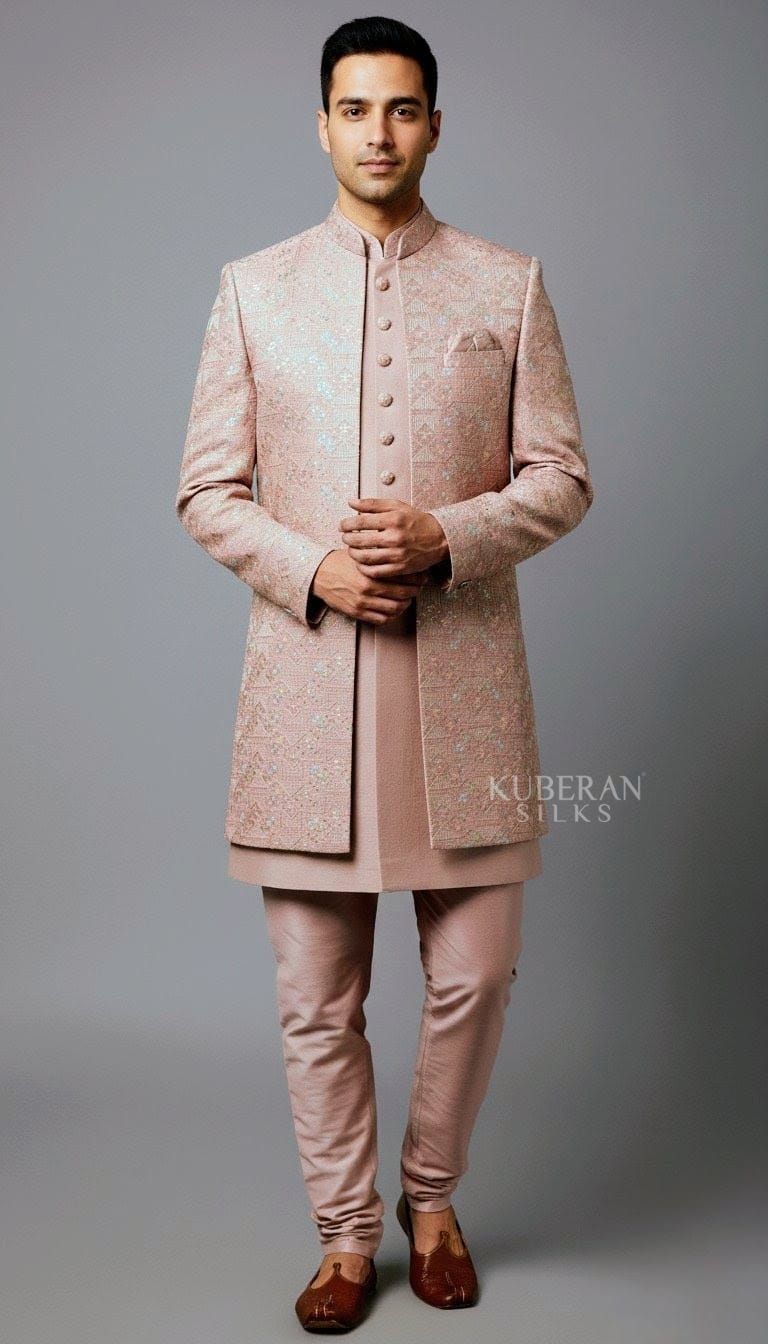 KUBERAN PASTEL PINK JODHPURI SUIT