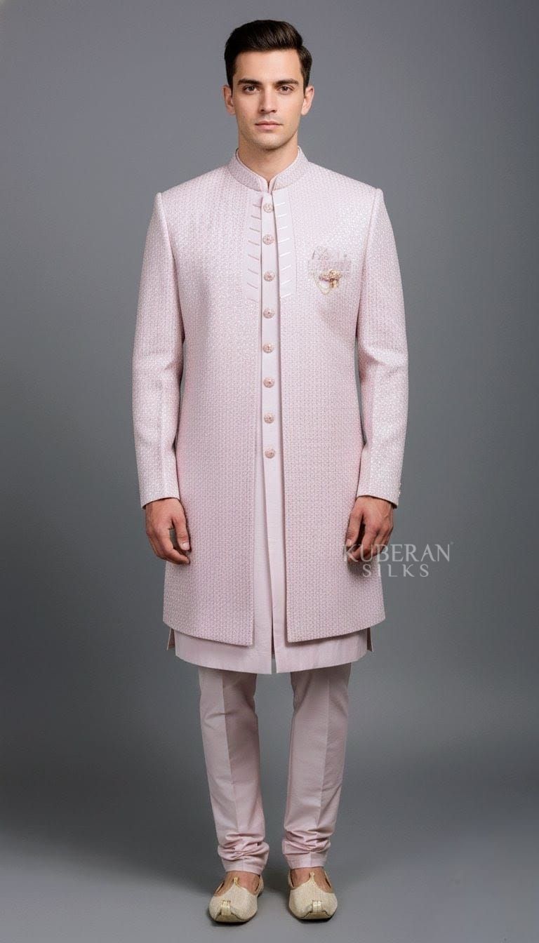 KUBERAN PASTEL PINK SHERWANI