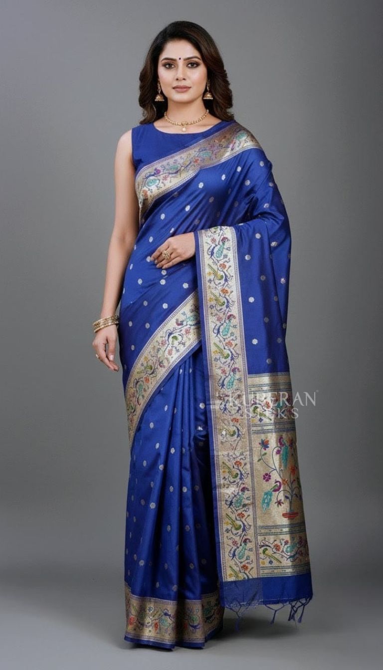 KUBERAN BLUE PAITHANI SAREE