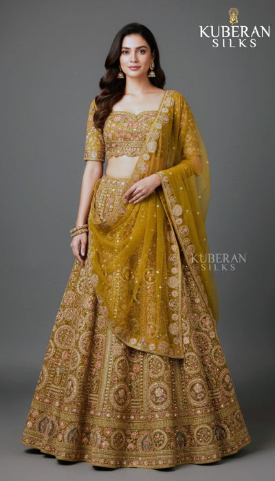 KUBERAN MUSTARD YELLOW LEHENGA