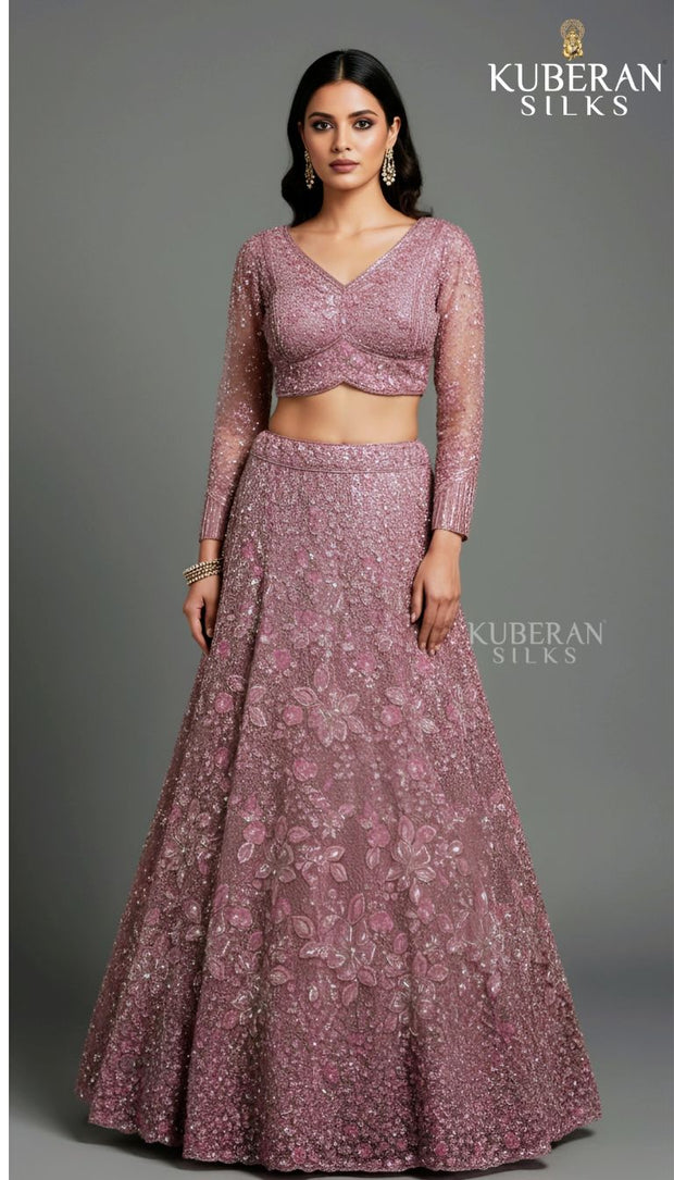 KUBERAN PASTEL PINK LEHENGA