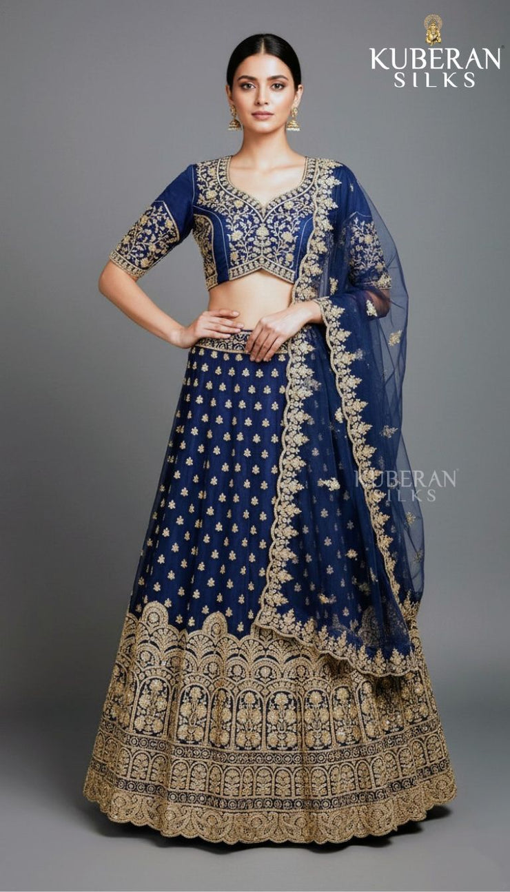 KUBERAN NAVY BLUE LEHENGA