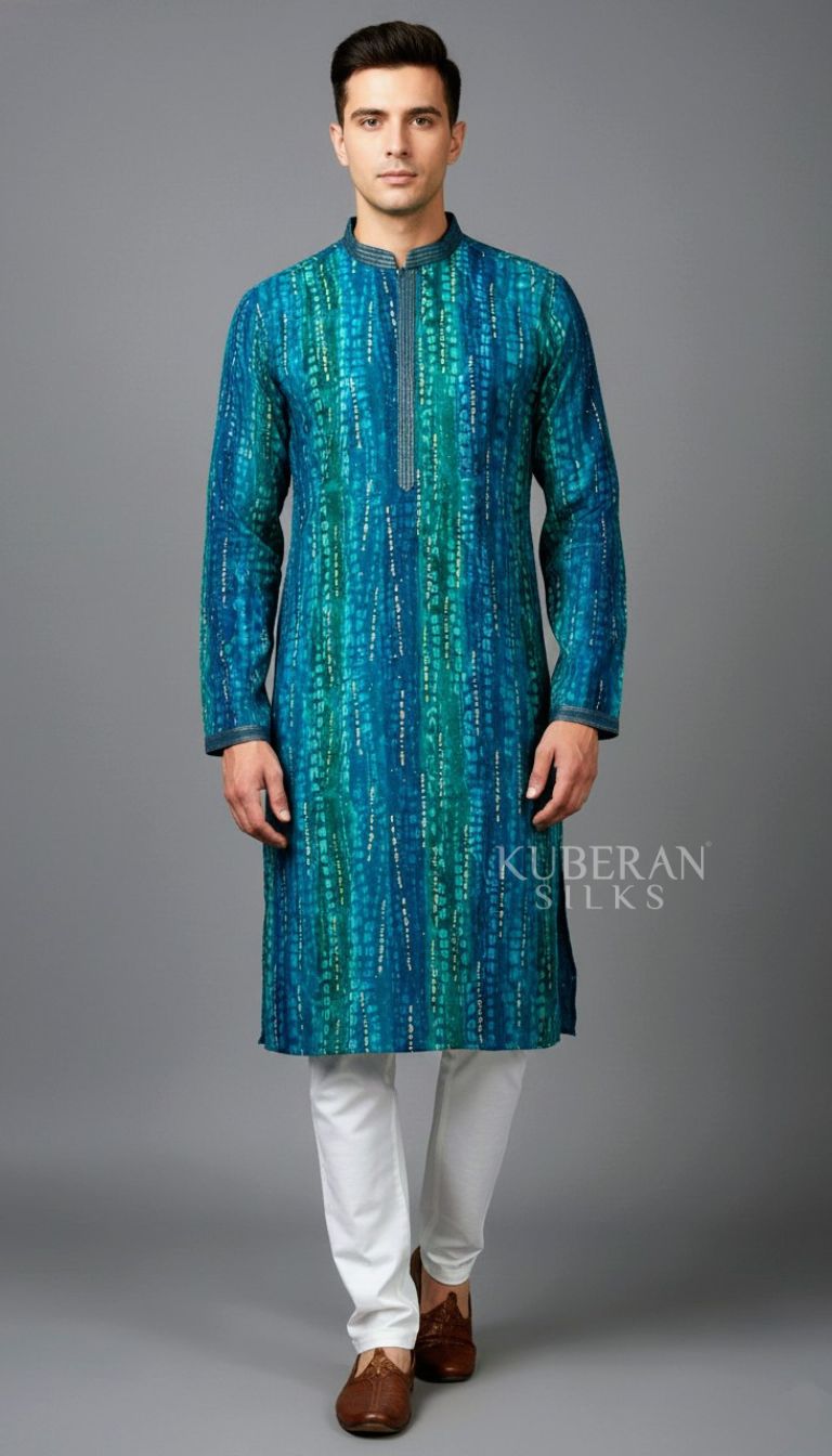 KUBERAN SEA BLUE KURTA
